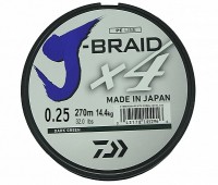 Леска плетеная DAIWA "J-Braid X4" 0,25мм 270 (зеленая)