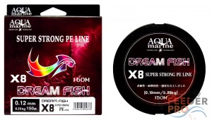 Шнур плетеный X8 DREAM FISH 0.12 мм. 8.2 кг. 150 м. (зеленая) Шнур плетеный X8 DREAM FISH 0.12 мм. 8.2 кг. 150 м. (зеленая)