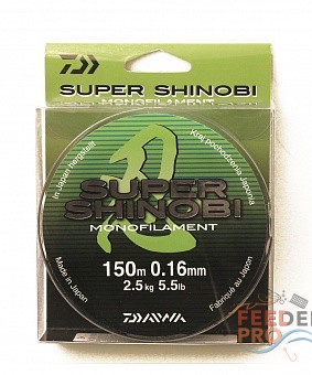 Леска DAIWA &quot;Super Shinobi&quot; 0,16мм 150м (светло-зеленая) Леска DAIWA "Super Shinobi" 0,16мм 150м (светло-зеленая)