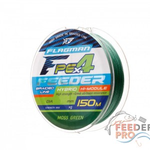 Шнур Flagman PE Hybrid F4 Feeder 150m Moss Green 0,14mm. Max 7,0kg Шнур Flagman PE Hybrid F4 Feeder 150m Moss Green 0,14mm. Max 7,0kg