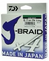 Леска плетеная DAIWA "J-Braid X4" 0,17мм 270 (зеленая)