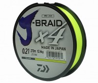 Леска плетеная DAIWA "J-Braid X4" 0,21мм 270 (желтая)