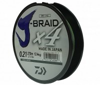 Леска плетеная DAIWA "J-Braid X4" 0,21мм 270 (зеленая)