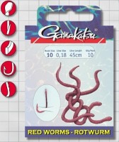 Крючок GAMAKATSU BKS-5260R Red Worm 45см №10 d поводка 018 (10шт.)