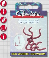 Крючок GAMAKATSU BKD-5260B Red Worm 60см №4 d поводка 025(4шт.)
