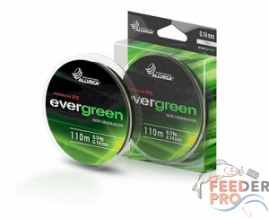 Леска плетеная ALLVEGA &quot;Evergreen&quot; 110м 0,14мм (8,0кг) (тёмно-зелёная) Леска плетеная ALLVEGA "Evergreen" 110м 0,14мм (8,0кг) (тёмно-зелёная)
