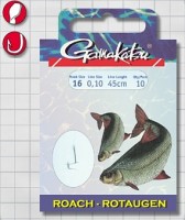 Крючок GAMAKATSU BKS-1050N Roach 45см №16 d поводка 010 (10шт.)