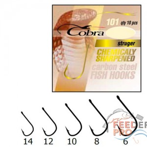 Крючки Cobra STRUGER сер.101NSB разм.006 10шт. Крючки Cobra STRUGER сер.101NSB разм.006 10шт.