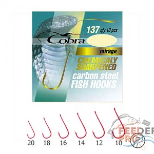 Крючки Cobra MIRAGE сер.137R разм.020 10шт. Крючки Cobra MIRAGE сер.137R разм.020 10шт.