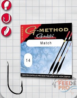 Крючок GAMAKATSU G-Method Match B №10 (10шт.) Крючок GAMAKATSU G-Method Match B №10 (10шт.)