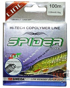 Леска SWD &quot;Spider Pike&quot; 100м 0,28 (8,10кг) зеленая Леска SWD "Spider Pike" 100м 0,28 (8,10кг) зеленая
