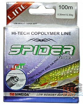 Леска SWD &quot;Spider Pike&quot; 100м 0,35 (12,30кг) зеленая Леска SWD "Spider Pike" 100м 0,35 (12,30кг) зеленая