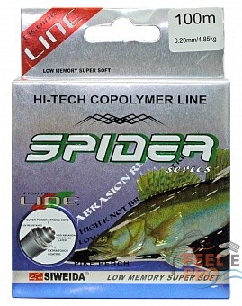 Леска SWD &quot;Spider Pikeperch&quot; 100м 0,2 (4,85кг) желтая Леска SWD "Spider Pikeperch" 100м 0,2 (4,85кг) желтая