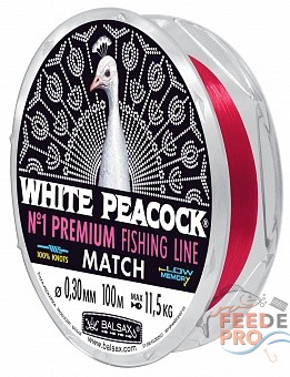 Леска BALSAX &quot;White Peacock Match&quot; 100м 0,18 Леска BALSAX "White Peacock Match" 100м 0,18