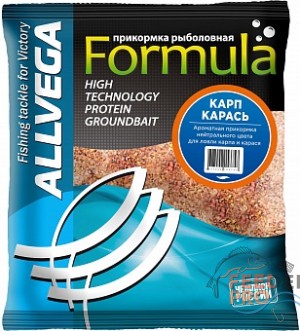 Прикормка ALLVEGA &quot;Formula Carp Carassin&quot; 0,5кг (КАРП, КАРАСЬ) Прикормка ALLVEGA "Formula Carp Carassin" 0,5кг (КАРП, КАРАСЬ)