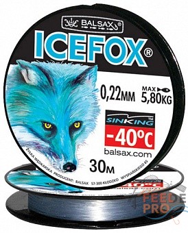 Леска BALSAX &quot;Ice Fox&quot; 30м 0,22 (5,80кг) Леска BALSAX "Ice Fox" 30м 0,22 (5,80кг)