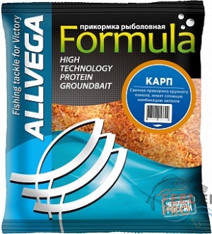 Прикормка ALLVEGA &quot;Formula Carp&quot; 0,5кг (КАРП) Прикормка ALLVEGA "Formula Carp" 0,5кг (КАРП)