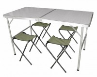 Набор Woodland Picnic Table Set, стол и стулья, 120 x 60 x 70 см (алюминий) NEW