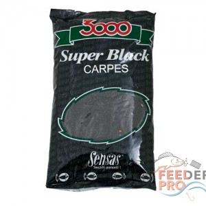Прикормка Sensas 3000 Super BLACK Carp 1кг Прикормка Sensas 3000 Super BLACK Carp 1кг