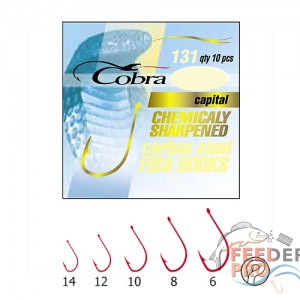 Крючки Cobra CAPITAL сер.131R разм.006 10шт. Крючки Cobra CAPITAL сер.131R разм.006 10шт.