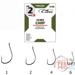 Крючки Cobra CARP FEEDER сер.CC303 разм.004 8шт. Крючки Cobra CARP FEEDER сер.CC303 разм.004 8шт.