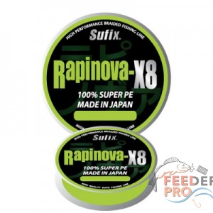 Леска плетеная Sufix Rapinova-X8 150 м PE 0.6/ 0,128мм 6,9кг ярко-зеленый 