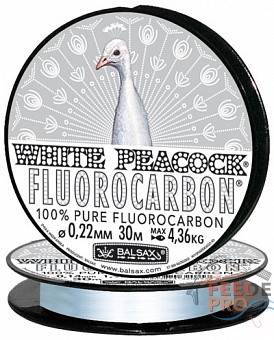Леска BALSAX &quot;White Peacock Fluorocarbon&quot; 30м 0,22 (4,36кг) Леска BALSAX "White Peacock Fluorocarbon" 30м 0,22 (4,36кг)