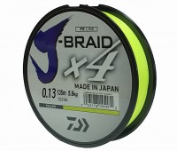 Леска плетеная DAIWA "J-Braid X4" 0,13мм 135 (желтая)