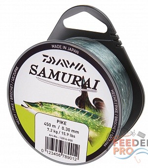 Леска DAIWA &quot;Samurai Pike&quot; 0,30мм 450м (светло-оливковая) Леска DAIWA "Samurai Pike" 0,30мм 450м (светло-оливковая)